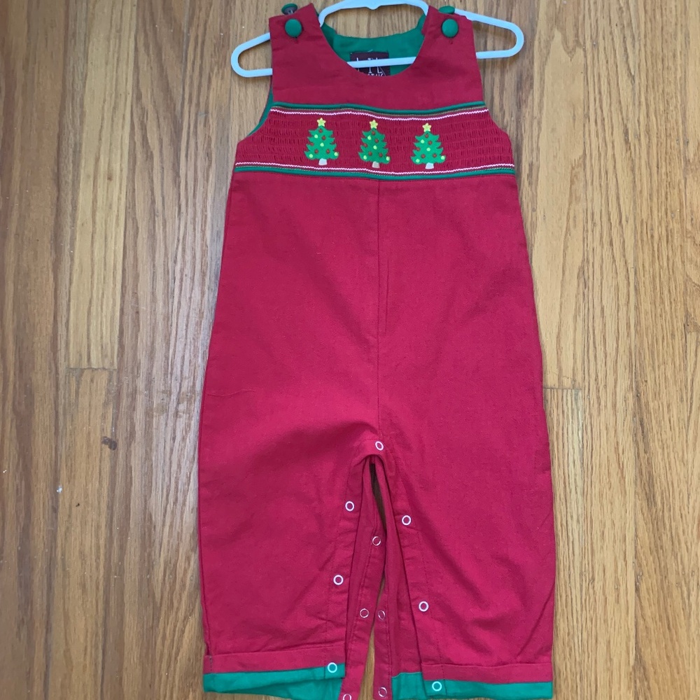 Baby Boy Classic Smocked Holiday One-Piece